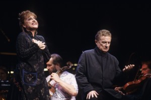 An image from the San Francisco Symphony Orchestra's 2001 concert of SWEENEY TODD, starring Patti Lupone and George Hearn.